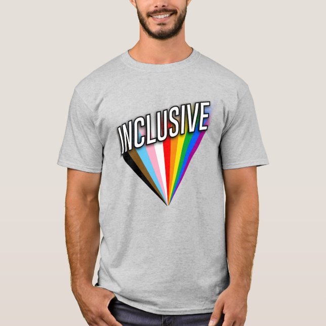 Inclusive Pride Burst T Shirt (Framsida)