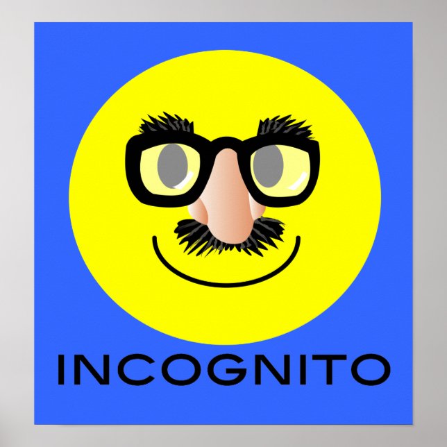 "incognito ANSIKTE PRINT Poster (Framsidan)