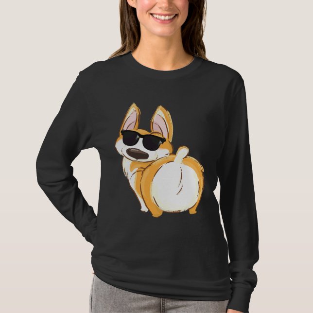 Incognito Corgi Incorgnito Corgi 1287 T Shirt (Framsida)