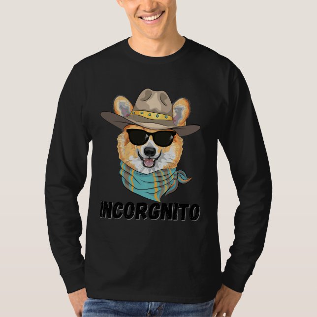 Incognito Corgi Incorgnito Corgi 547 T Shirt (Framsida)