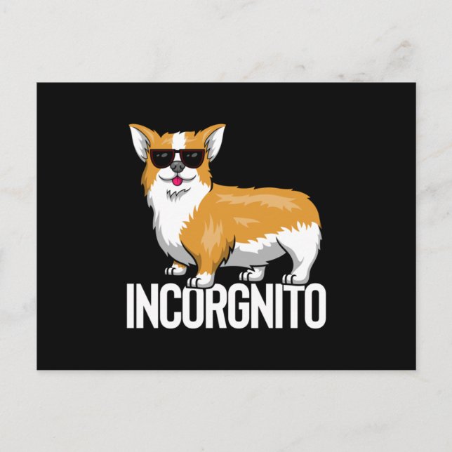 Incognito Corgi Vykort (Framsida)