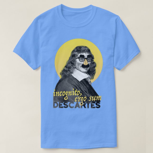 Incognito Ergo Sum Descartes-version T Shirt (Design framsida)