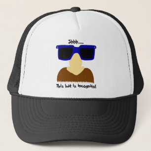 Incognito Mustache & Glass Hat Truckerkeps