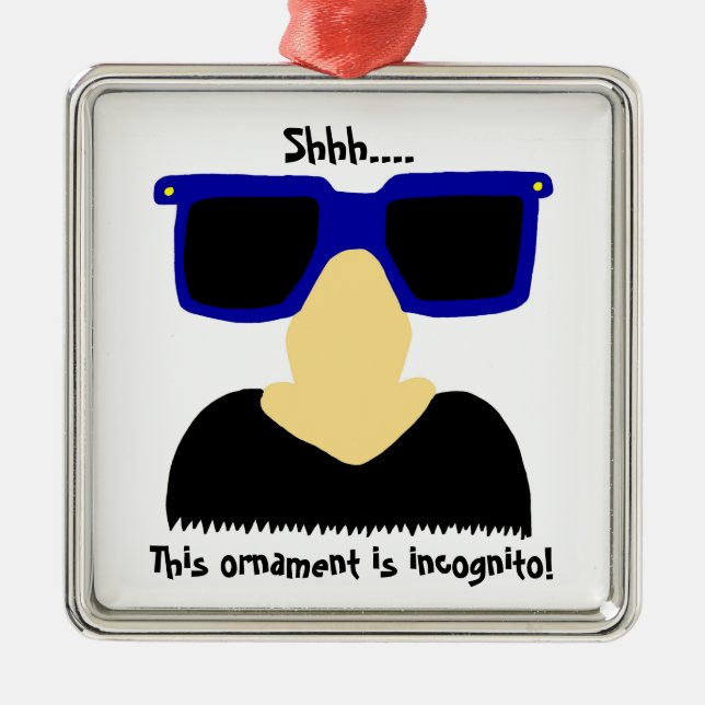 Incognito Mustache & Glass Ornament (Framsidan)
