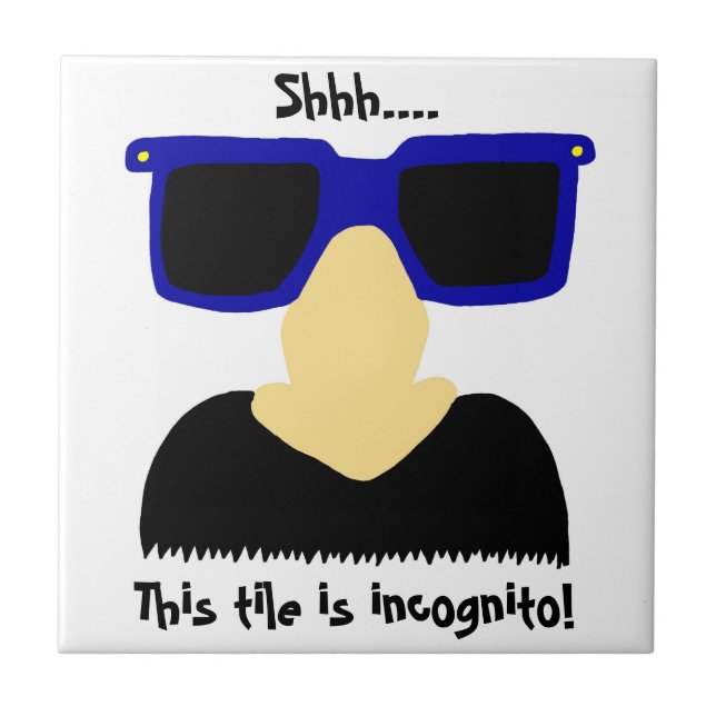 Incognito Mustache & Glass Tile Kakelplatta (Framsidan)
