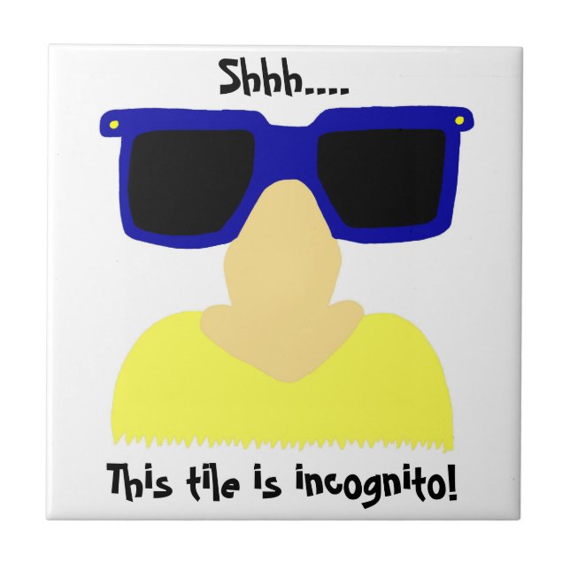 Incognito Mustache & Glass Tile Kakelplatta (Framsidan)