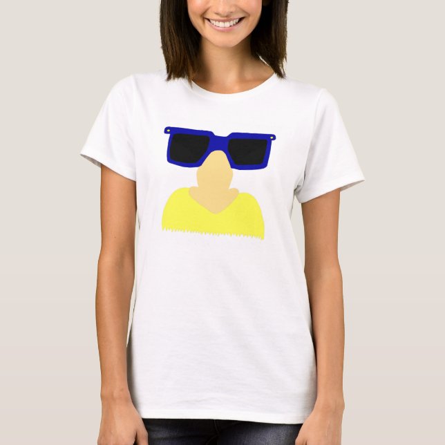 Incognito Mustache & Glass Womens Long-Sleeve T Tee (Framsida)