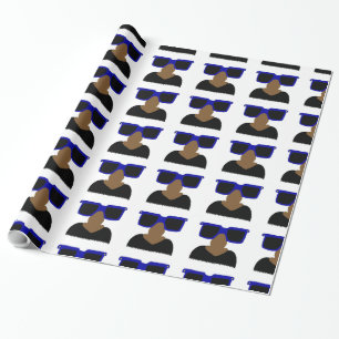 Incognito Mustache & Glass Wrapping Papper Presentpapper