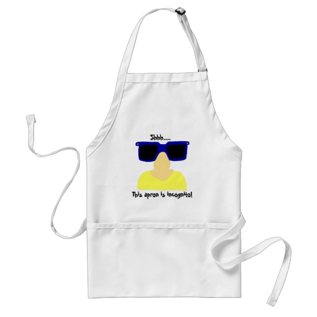Incognito Mustache & Glasses Apron Förkläde (Framsidan)