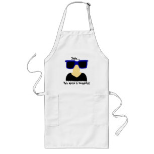 Incognito Mustache & Glasses Apron Långt Förkläde