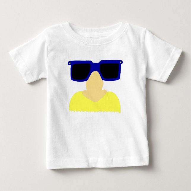 Incognito Mustache & Glasses Baby Organic Creeper Tee (Framsida)