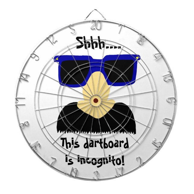 Incognito Mustache & Glasses Dartboard Darttavla (Framsidan)