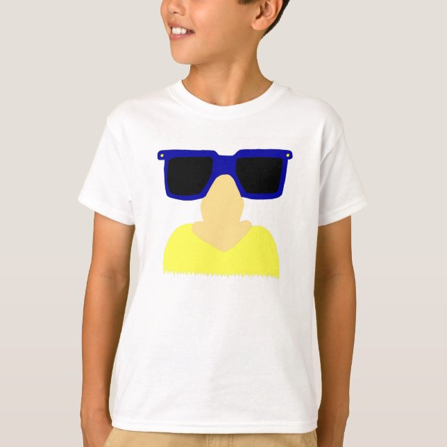 Incognito Mustache & Glasses Kids Basic T-Shirt (Framsida)