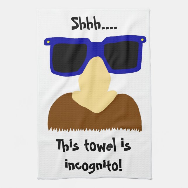 Incognito Mustache & Glasses Kitchen Towel Kökshandduk (Vertikal)