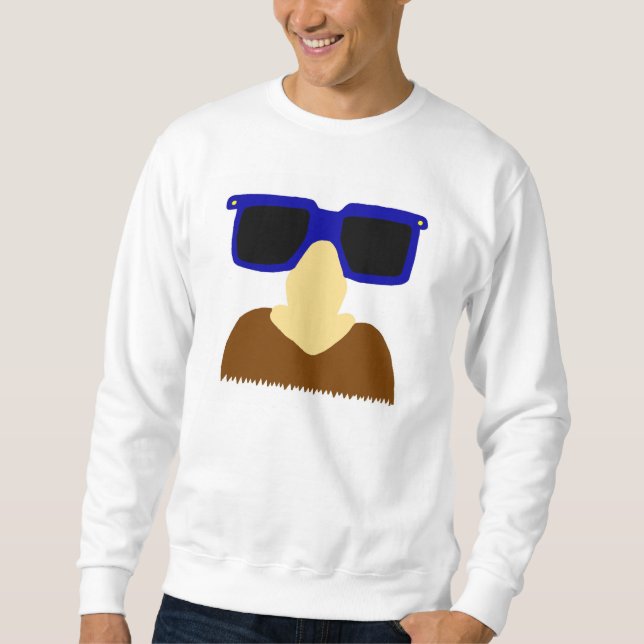 Incognito Mustache & Glasses Manar Sweatshirt (Framsida)