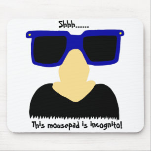 Incognito Mustache & Glasses Mousepad Musmatta