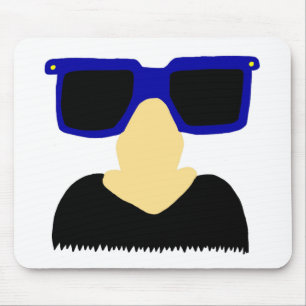 Incognito Mustache & Glasses Mousepad Musmatta