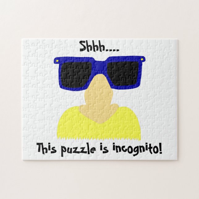 Incognito Mustache & Glasses Puzzle Pussel (Horisontell)