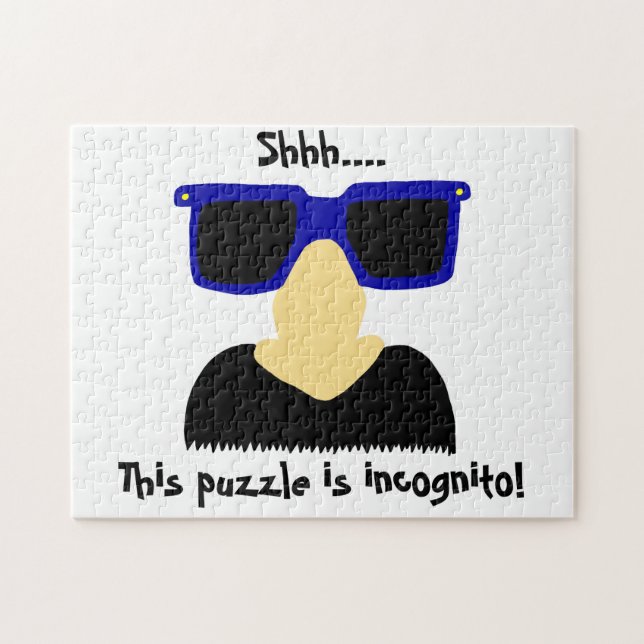 Incognito Mustache & Glasses Puzzle Pussel (Horisontell)