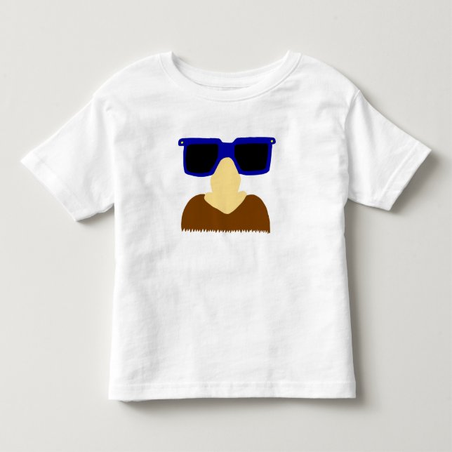 Incognito Mustache & Glasses Småbarn T-Shirt (Framsida)