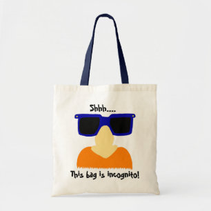 Incognito Mustache & Glasses Tote Bag Tygkasse