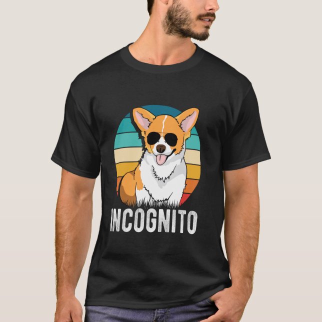 INCOGNITO Rolig Corgi T Shirt (Framsida)