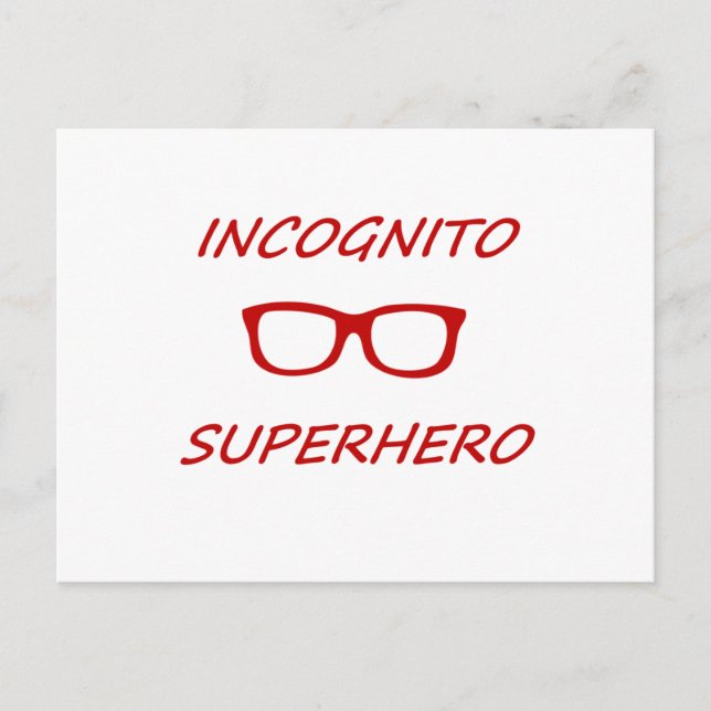 Incognito Superhero 01R Vykort (Framsida)
