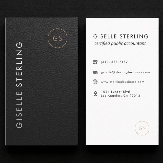 Income Tax Preparer CPA Accountant Faux Leather Visitkort (Skapare uppladdad)