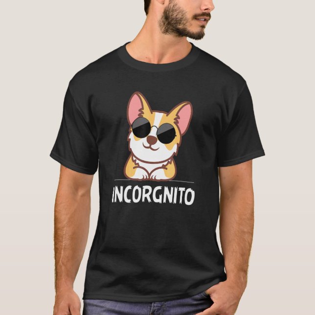 Incorgnito Corgi Corgi T Shirt (Framsida)