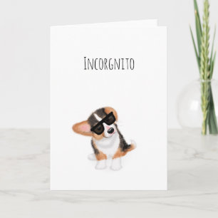 Incorgnito corgi puppy-kort kort