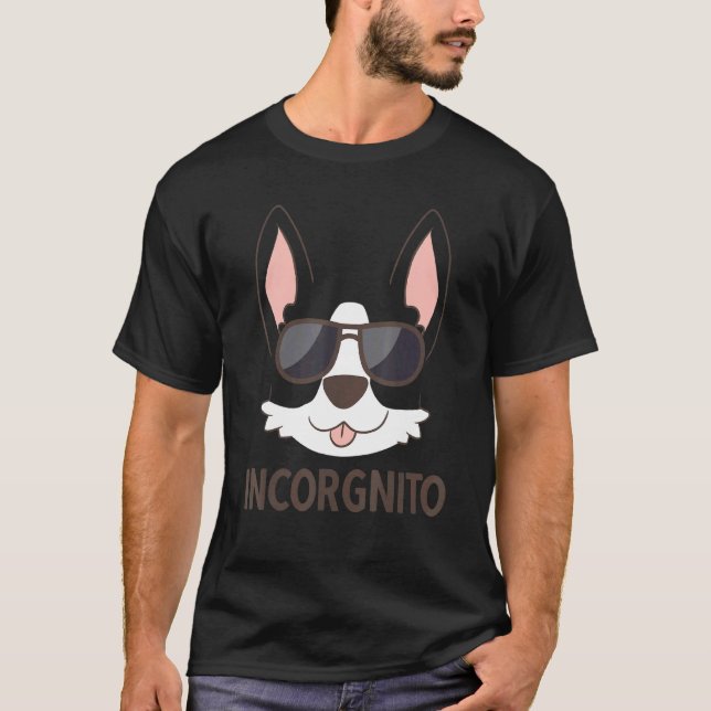 Incorgnito Corgis Corgi Hundar Puns T Shirt (Framsida)
