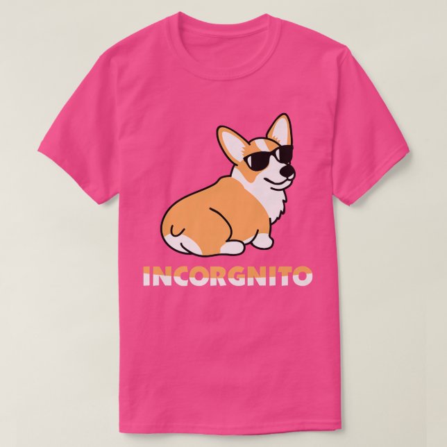 Incorgnito DogCool Pembroke Welsh Corgi Sunglasses T Shirt (Design framsida)