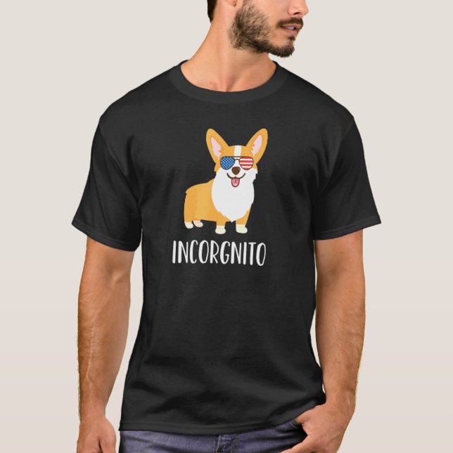 Incorgnito  Solglasögon Corgi T Shirt (Framsida)