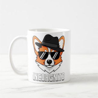 Incorgnito Stealthy Corgi i Shades Kaffemugg