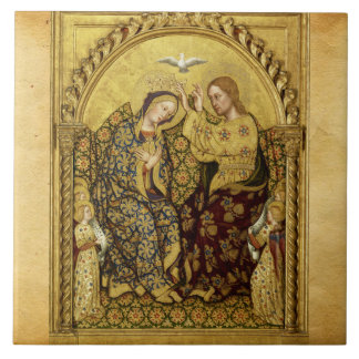 INCORONATION OF VIRGIN by Gentile Da Fabriano Kakelplatta