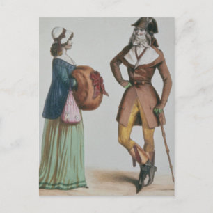 ’Incroyable et Merveilleuse’, c.1775 Vykort