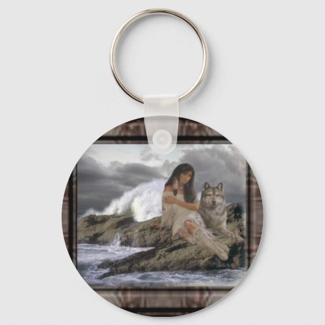 IndainMaiden_Varg Nyckelring (Framsida)