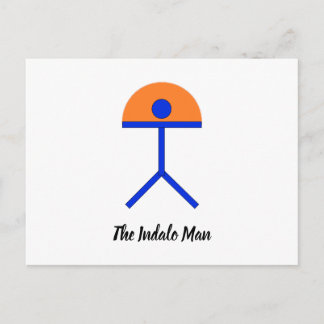 Indalo Man Blue och Orange Vykort