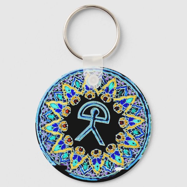Indalo Man Cermaics, Almeria, Spanien Nyckelring (Framsida)