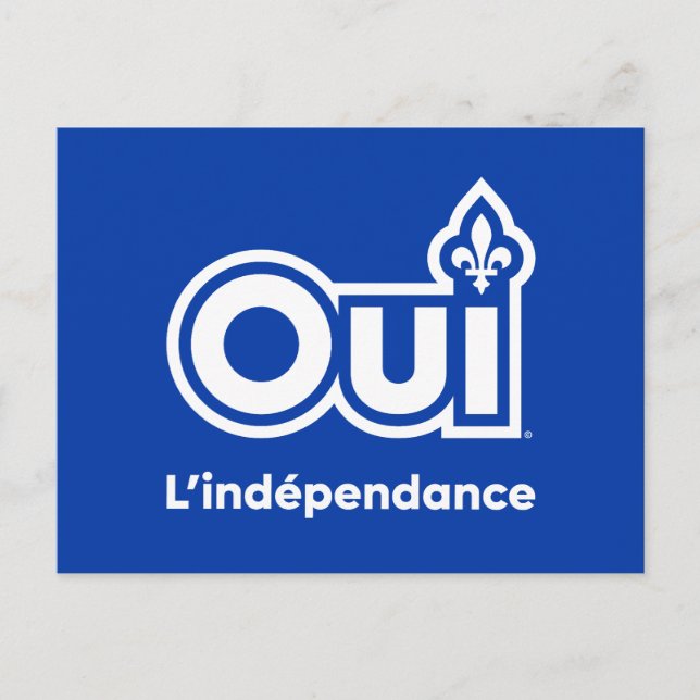 Indépendance du Québec OUI Vykort (Framsida)