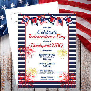 Independence day 4:e bankbakgården, BBQ in Vykort