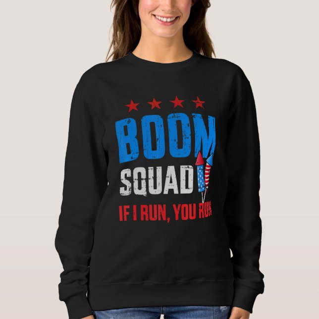 Independence day 4:e juli: Boom Squad om jag Sprin T Shirt (Framsida)