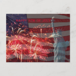 independence day 4:e juli-fyrverkeriet vykort