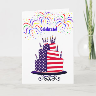 Independence day 4:e juli-kortet kort