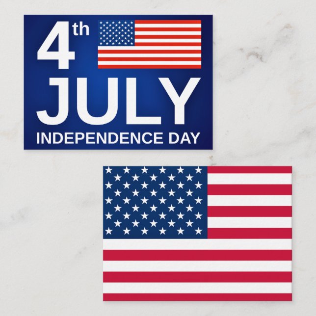 Independence day 4:e juli-kortet Patriotic USA Anteckningskort (Fram/baksida)