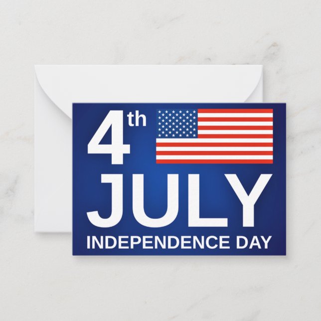 Independence day 4:e juli-kortet USA flagga Anteckningskort (Framsida)