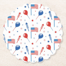 Independence day 4:e juli Papper Plattor Underlägg Papper