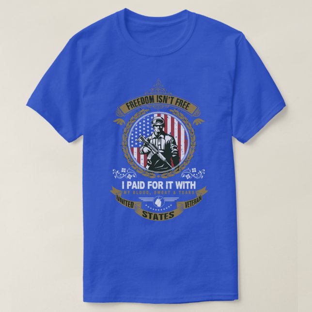 Independence day 4:e juli veterandagen t shirt (Design framsida)
