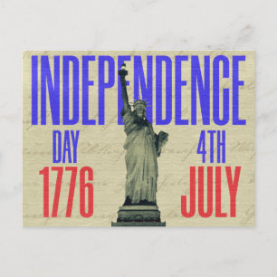 independence day 4:e july-kortet helg vykort