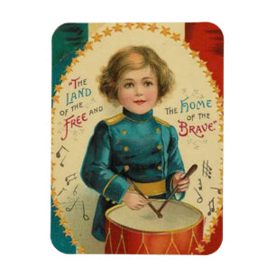 Independence day 4 juli 1776 Drummer Girl Magnet